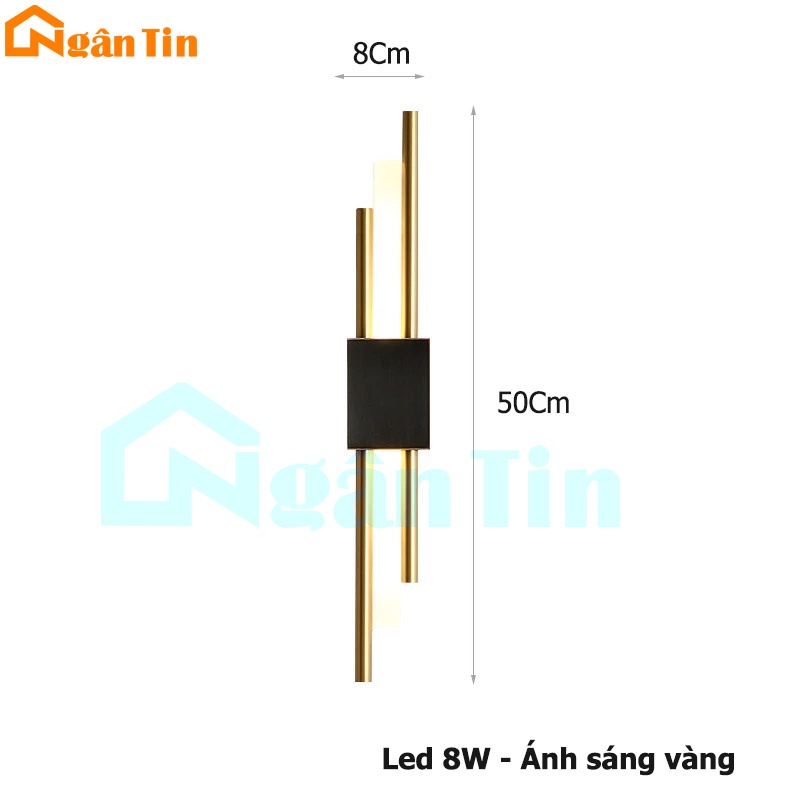 Đèn Led treo tường ốp tường trang trí trong nhà cầu thang cao cấp Led 8W 220V GT481 Ngân Tin