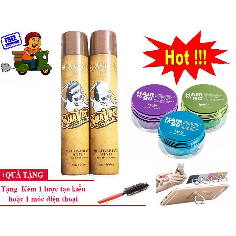 Keo Vuốt Tóc, Combo Hoàn Hảo Gôm Suavecito Và Sáp Kanfa Hair To 90, Bộ Đôi Không Thể Thiếu Cho Phái Mạnh Mẫu Số 15