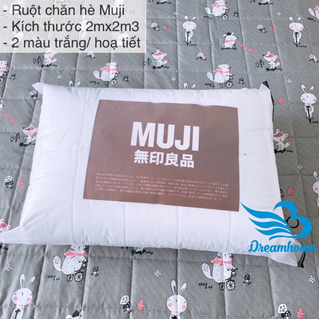 Ruột Chăn Hè 2mx2m3 Chính Hãng Muji (2 Màu Trắng, Họa Tiết)