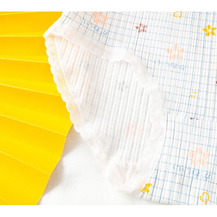 [Chọn màu, che tên] Quần lót cotton caro hoa sắc màu trẻ trung, thoáng mát QL029