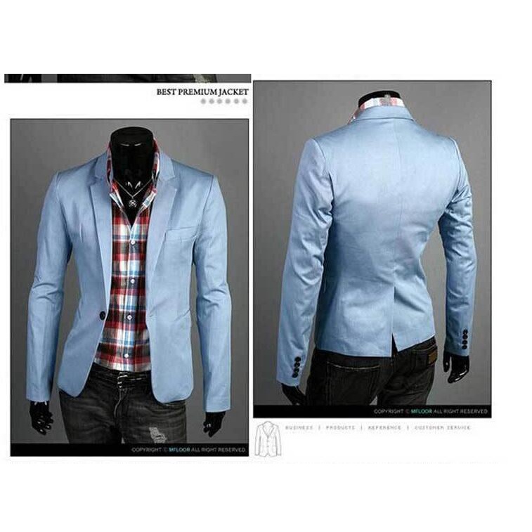 Áo Khoác Vest Một Nút Màu Kẹo Phong Cách Hàn Quốc Thời Trang Cho Nam