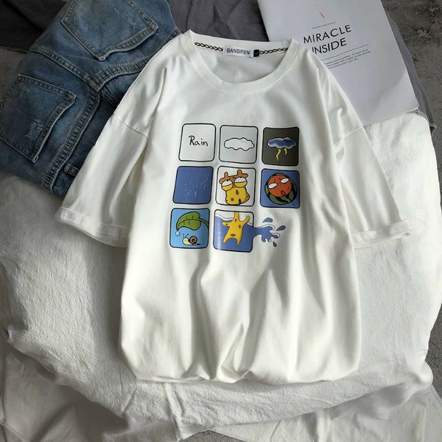 Áo Thun tay lỡ Unisex Rain
