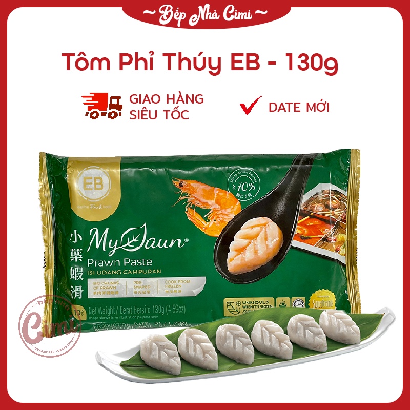 Tôm Phỉ Thúy Mini Haidilao 130g - Viên Thả Lẩu Tôm Xay Hình Chiếc Lá - Bếp Nhà CIMI