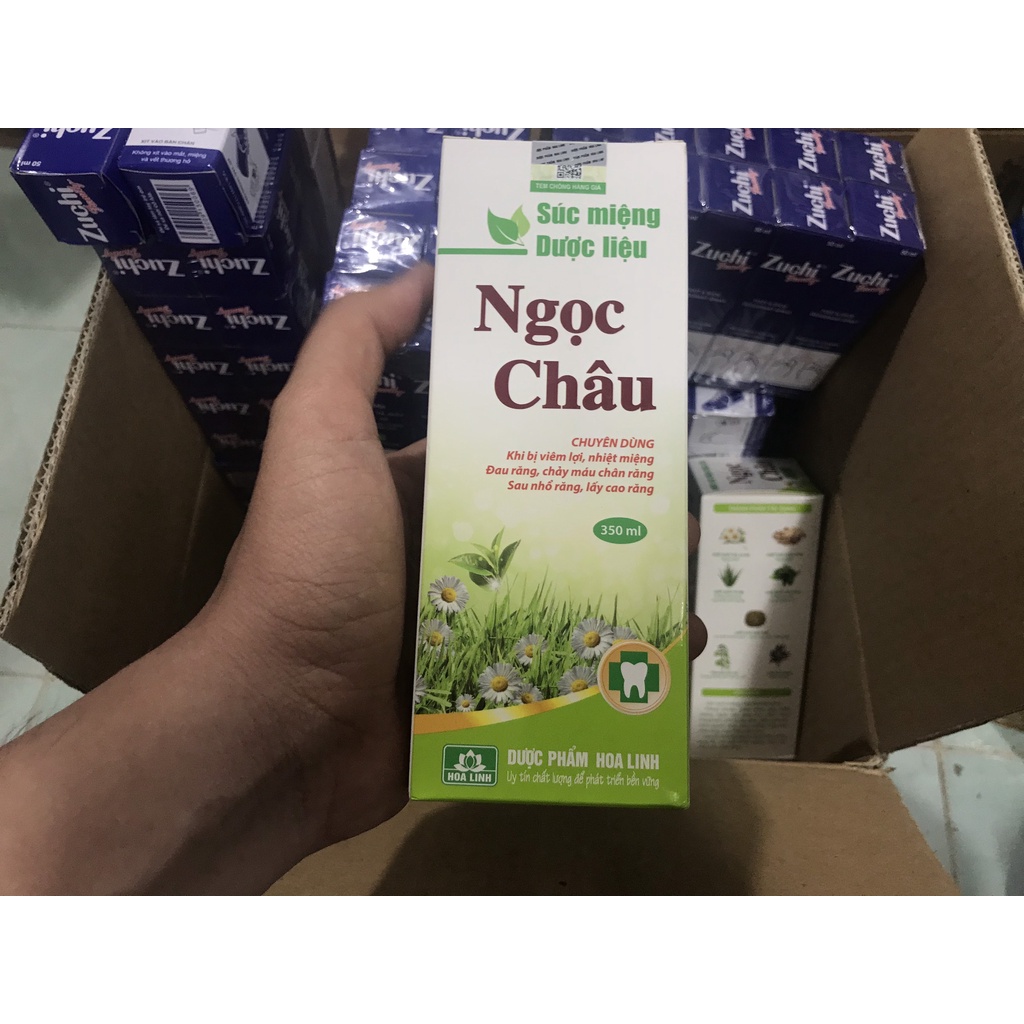 COMBO 2 chai nước súc miệng diệt khuẩn, hơi thơ thơm mát Ngọc Châu 350ml