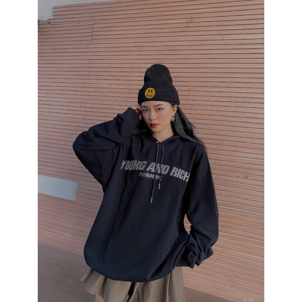 ÁO HOODIE PHENOMENAL - YOUNG AND RICH ( có nón - đính đá )