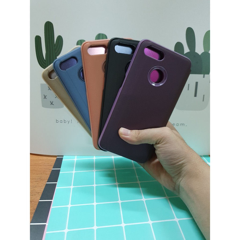 Bao da clear view standing cover oppo f9 - Pksieure333