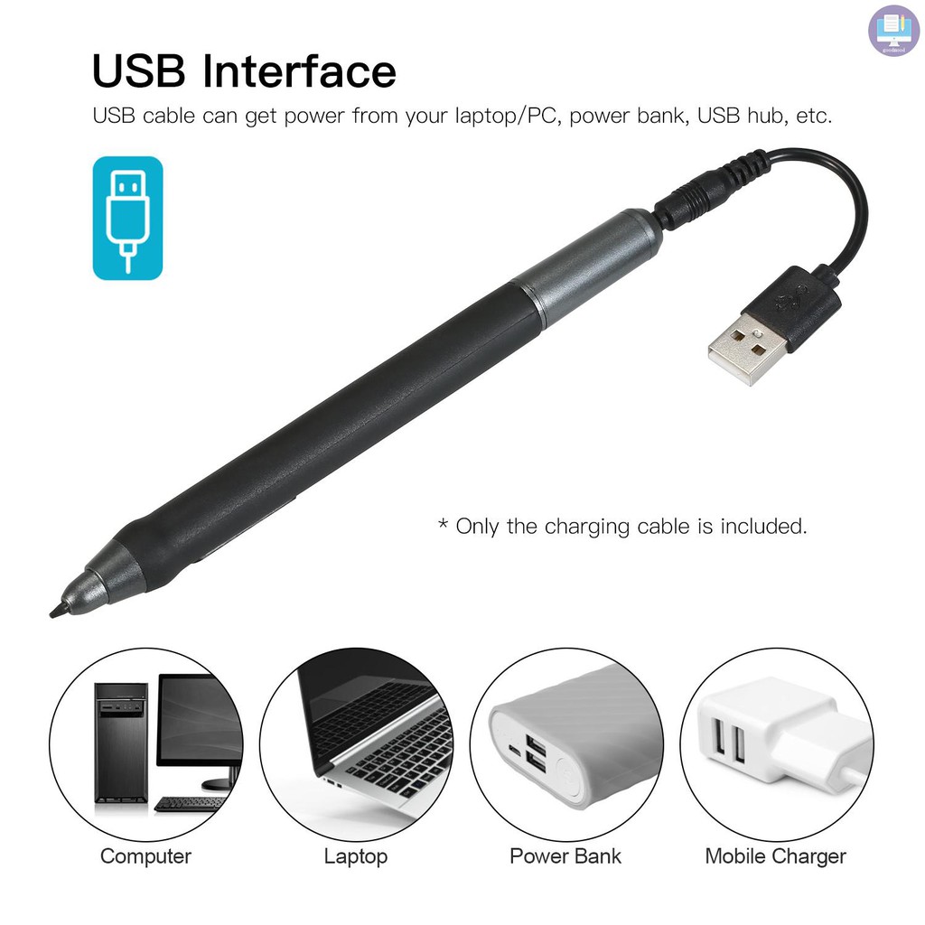 G&M BOSTO Stylus Charging Cable Cord USB Charger 12cm Compatible with BOSTO/UGEE/Huion/Wacom Graphics Drawing Tablet Rechargeable Pen