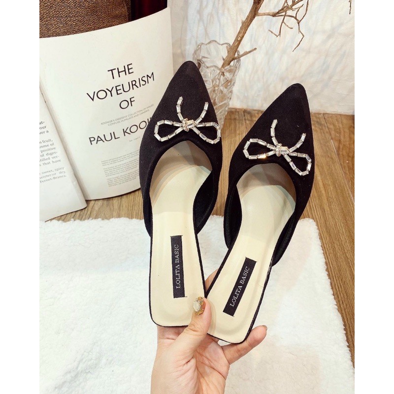 DÉP SỤC MŨI NHỌN NƠ SIÊU SANG GÓT CAO 7P