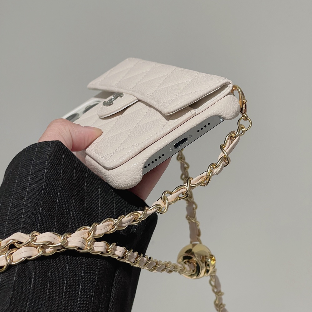 Bao Da Điện Thoại Mềm Màu Trơn In logo Thời Trang Có Ngăn Đựng Thẻ Và Dây Đeo Cho iphone 14 13 12 11 pro max 15promax Ốp