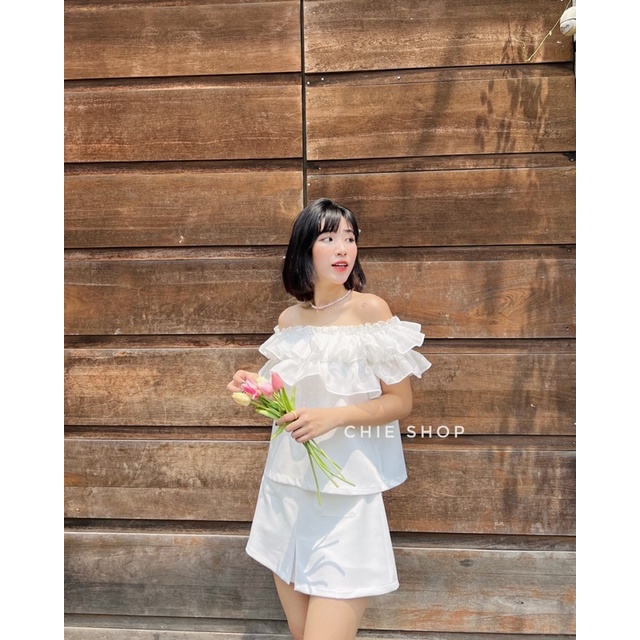 SUN TOP - Áo bèo tầng trễ vai - Áo tiểu thư | BigBuy360 - bigbuy360.vn