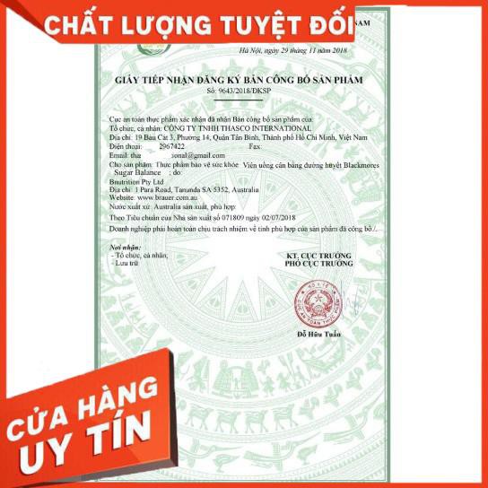 [HÀNG CHÍNH HÃNG] Viên uống cân bằng đường huyết Úc Blackmores Sugar Balance 90v