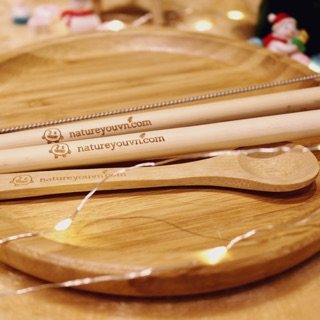 BT21 - Set Ống Hút, Muỗng Tre