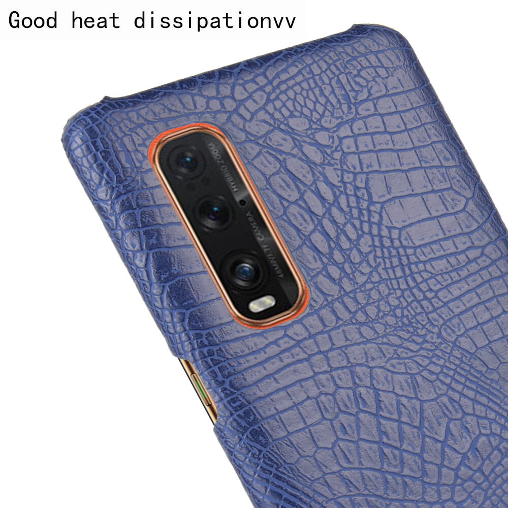 Ốp điện thoại vân da cá sấu cổ điển bảo vệ toàn diện cho Oppo Find X2 Pro