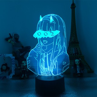 Đèn Led 3D 7 Màu Hình Nhân Vật Hoạt Hình Darling In The Franxx Zero 002