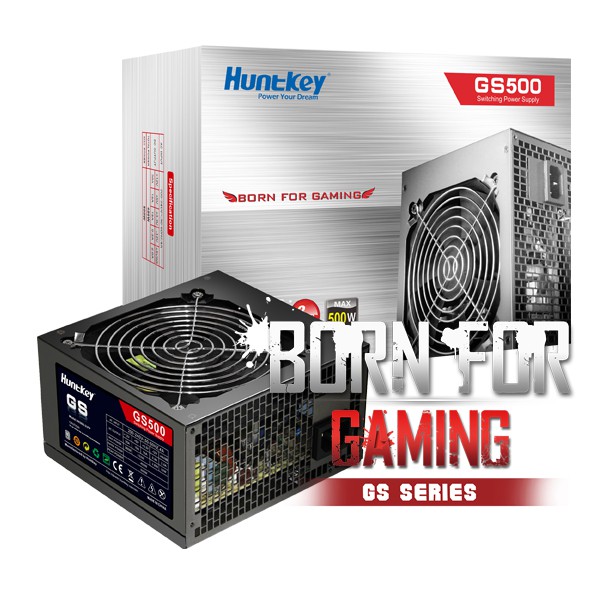 Nguồn máy tính Huntkey GAMER STAR 500 - GS500 80Plus (ACTIVE PFC- Fan 12cm)