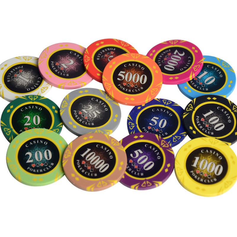 Chip poker có số ( phỉnh poker ) chất nhựa cao cấp PK3