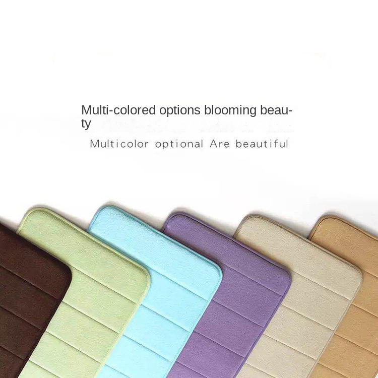 Thảm Chùi Chân Lót Sàn Bằng Lông Cừu San Hô Họa Tiết Kẻ Sọc Cho Nhà Tắm/Phòng Ngủ