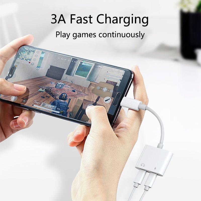 Dây Cáp Chuyển Đổi Tai Nghe Loại C 3.5mm 2 Trong 1 Cho iPad Pro 2018