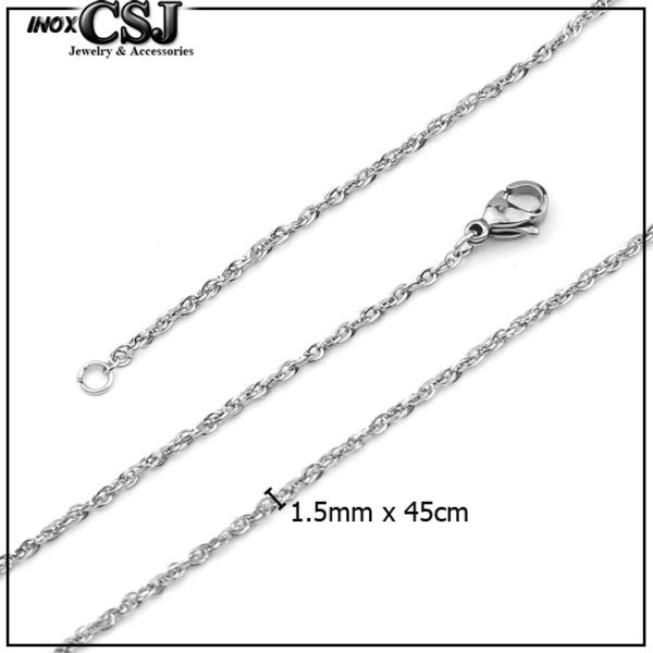 DÂY CHUYỀN NỮ INOX 3 KHOEN LỒNG XOẮN ĐẸP - độc đáo, không đen, không gỉ