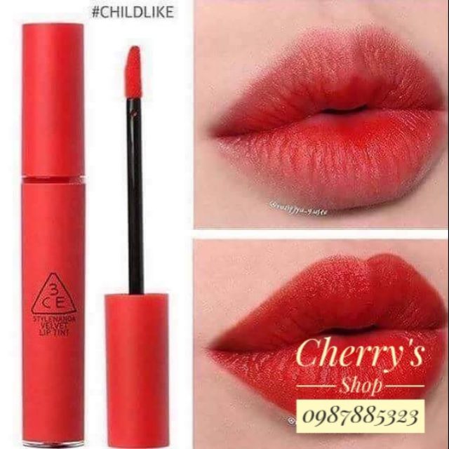 SON 3CE CHILD LIKE ĐỎ CAM