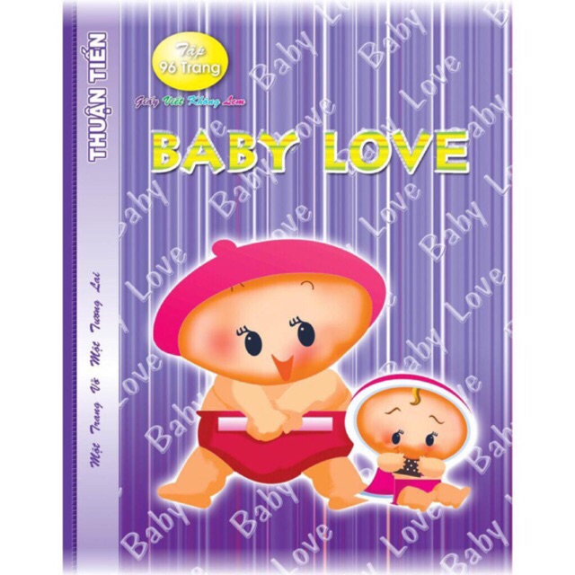 Combo 10 cuốn tập 4 ô ly 96 trang BaBy Love