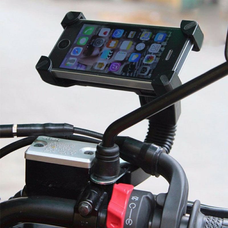 Giá đỡ điện thoại 4 góc gắn xe máy, siêu chắc chắn, chống rung
