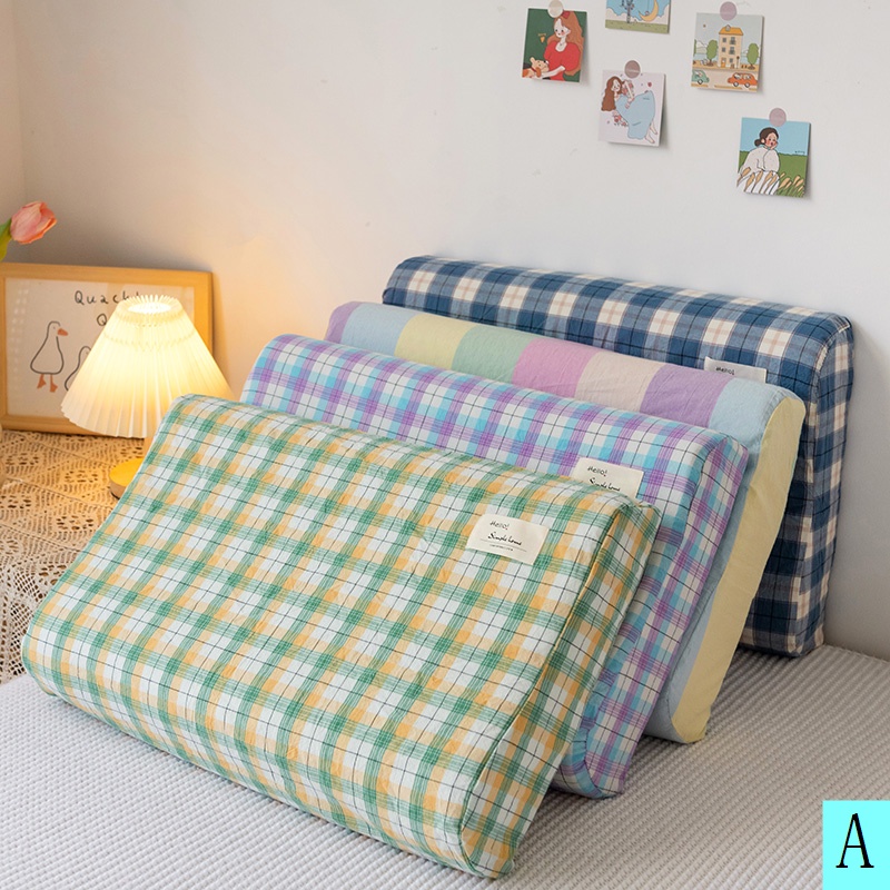 Cặp Áo Gối Bằng Cao Su Cotton Nguyên Chất 30x50 60x40 Có Thể Giặt Sạch Cho Trẻ