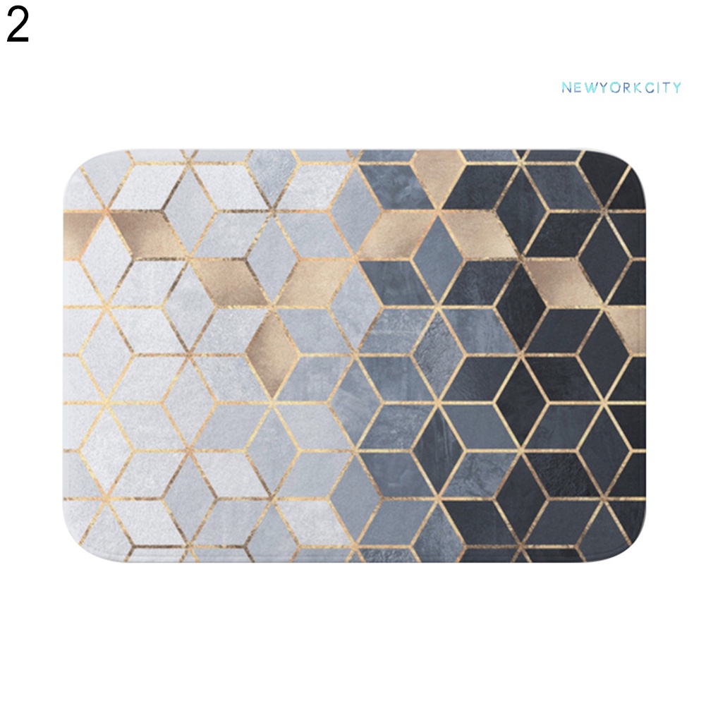 Thảm Lót Sàn Chống Trượt Họa Tiết Hình Học Độc Đáo