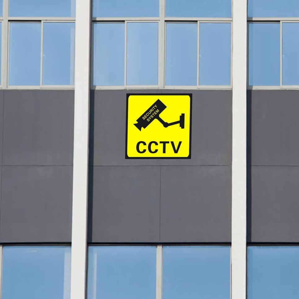 Sign Lables CCTV Surveillance Security 24 Hour Monitor Camera Warning Stickers