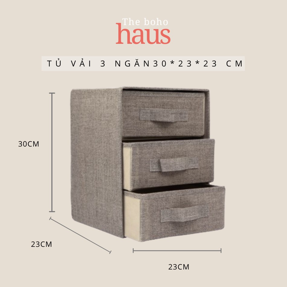 Tủ vải 3 ngăn mini Hàn Quốc
