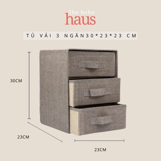 Tủ vải 3 ngăn mini Hàn Quốc