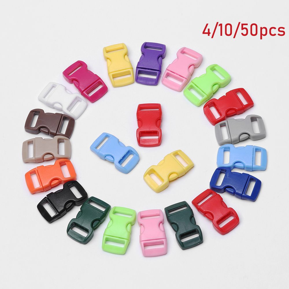 Set 4/10/50 Khóa Cài Nhựa Chất Lượng Cao Cho Vòng Đeo Cổ Thú Cưng Khi Đi Cắm Trại 3/8" 10mm