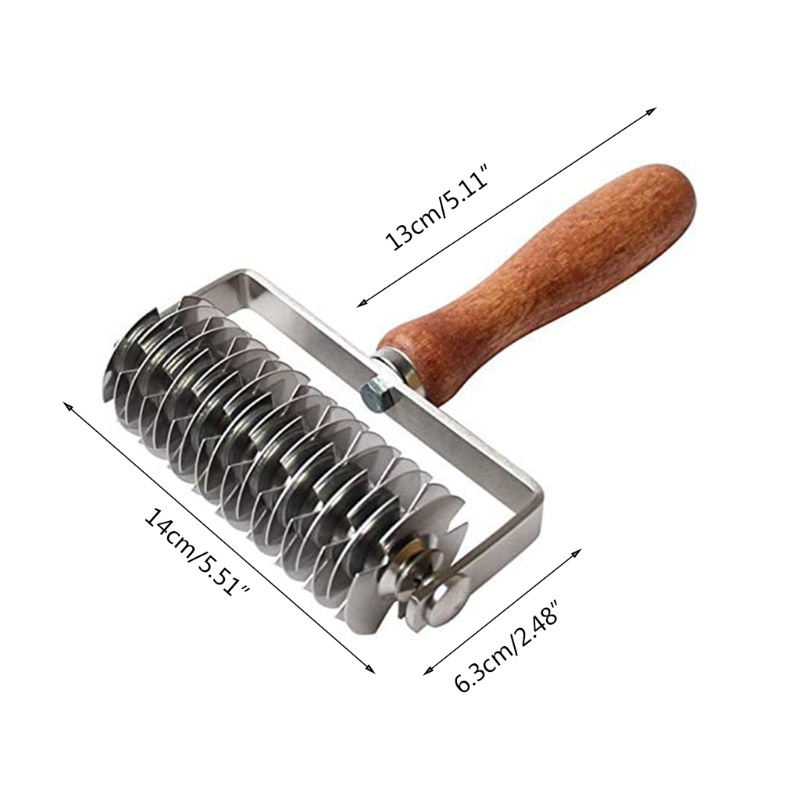 Dụng cụ con lăn cắt bột tạo hình lưới cho bánh quy
