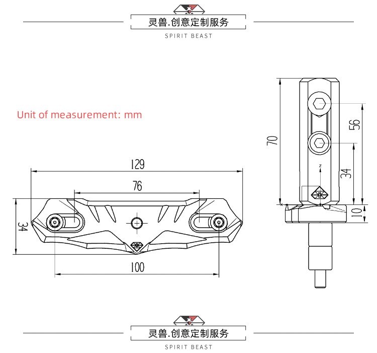 Giá Đỡ Đèn Pha L10 Nmax155 Xmax300 Aerox Nvx155 Retrofit