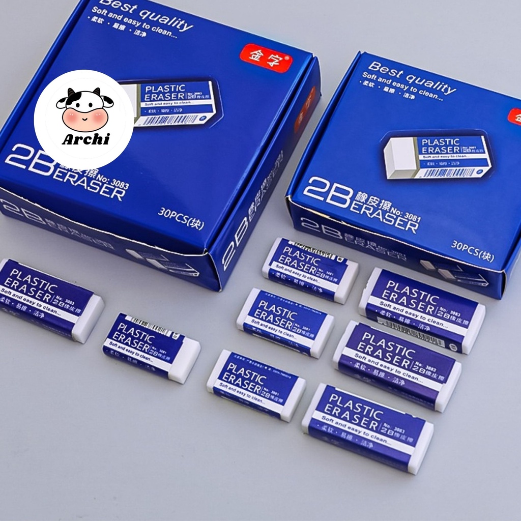 Cục tẩy bút chì cao cấp ít vụn tẩy Plastic Eraser