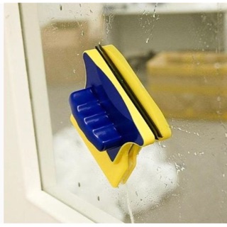 Bàn chải lau kính 2 mặt từ tính - lau 1 mặt sạch 2 mặt