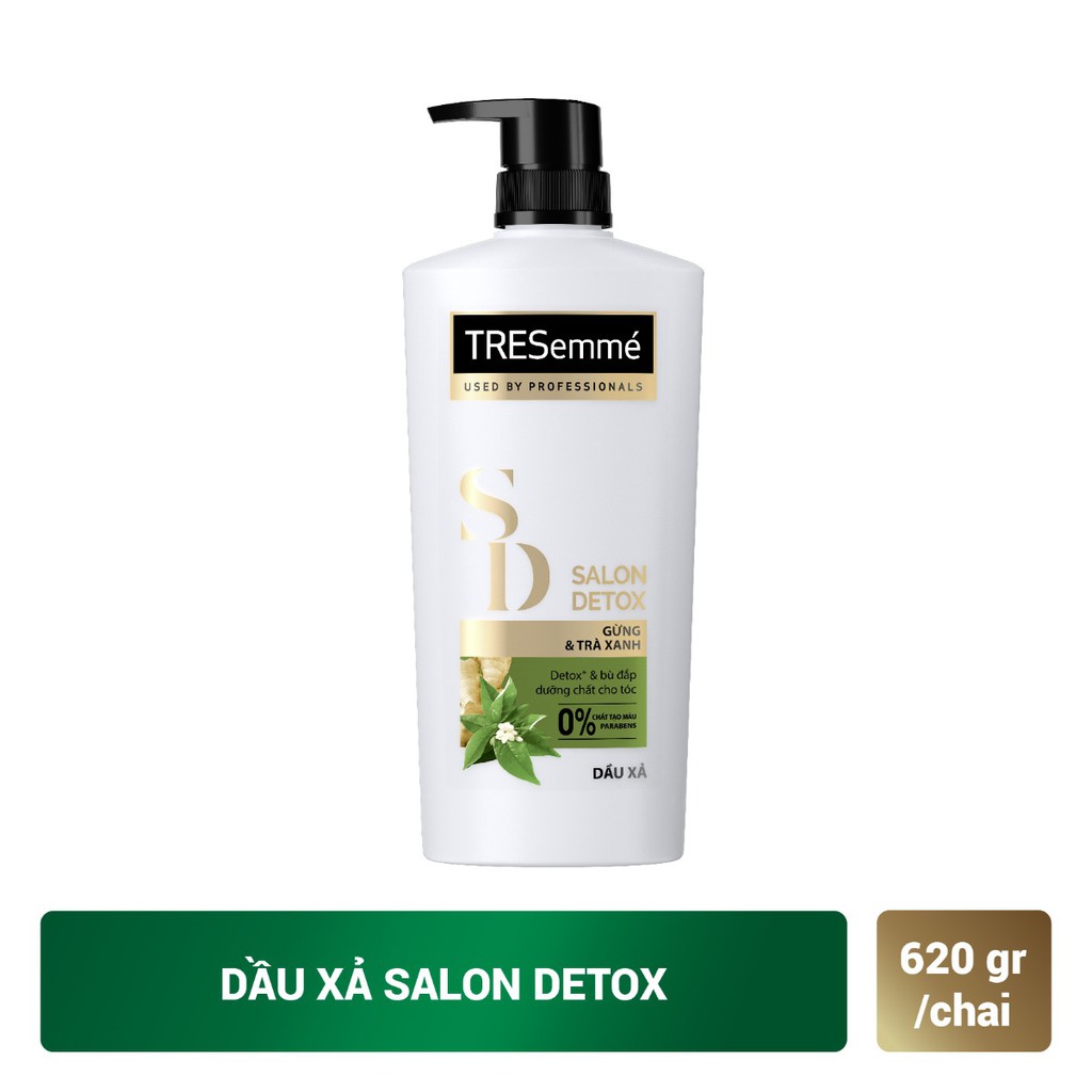 Dầu Xả TRESemme Gừng &amp; Trà Xanh Detox Tóc Chắc Khỏe 650g