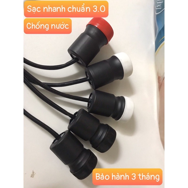 (Giá tốt) Sạc điện thoại gắn xe máy chống nước sạc nhanh 3.0