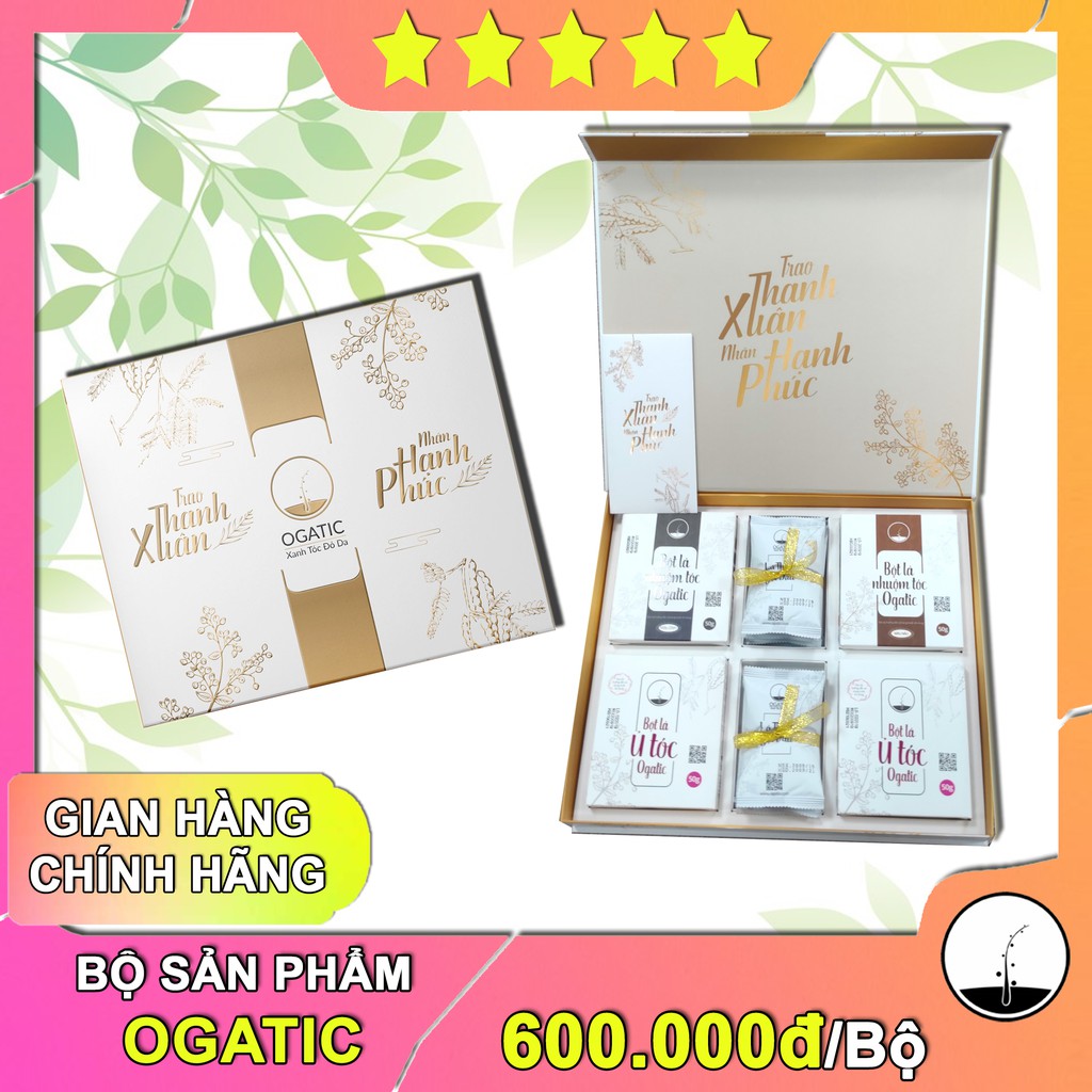 Bộ sản phẩm chăm sóc tóc Ogatic - Hàng Chính Hãng - Từ Thảo Mộc Việt Nam - An Toàn, Tự Nhiên