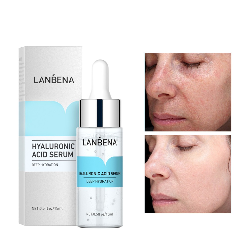 Serum vitamin C / axit hyaluronic / vàng 24k Lanbena dưỡng ẩm se khít lỗ chân lông chống lão hóa da hiệu quả 15ml | BigBuy360 - bigbuy360.vn