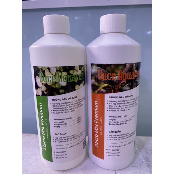 Phân Nước Đa Lượng Và Vi Lượng|Micro Macro Mix|#BuceAquarist 500ml