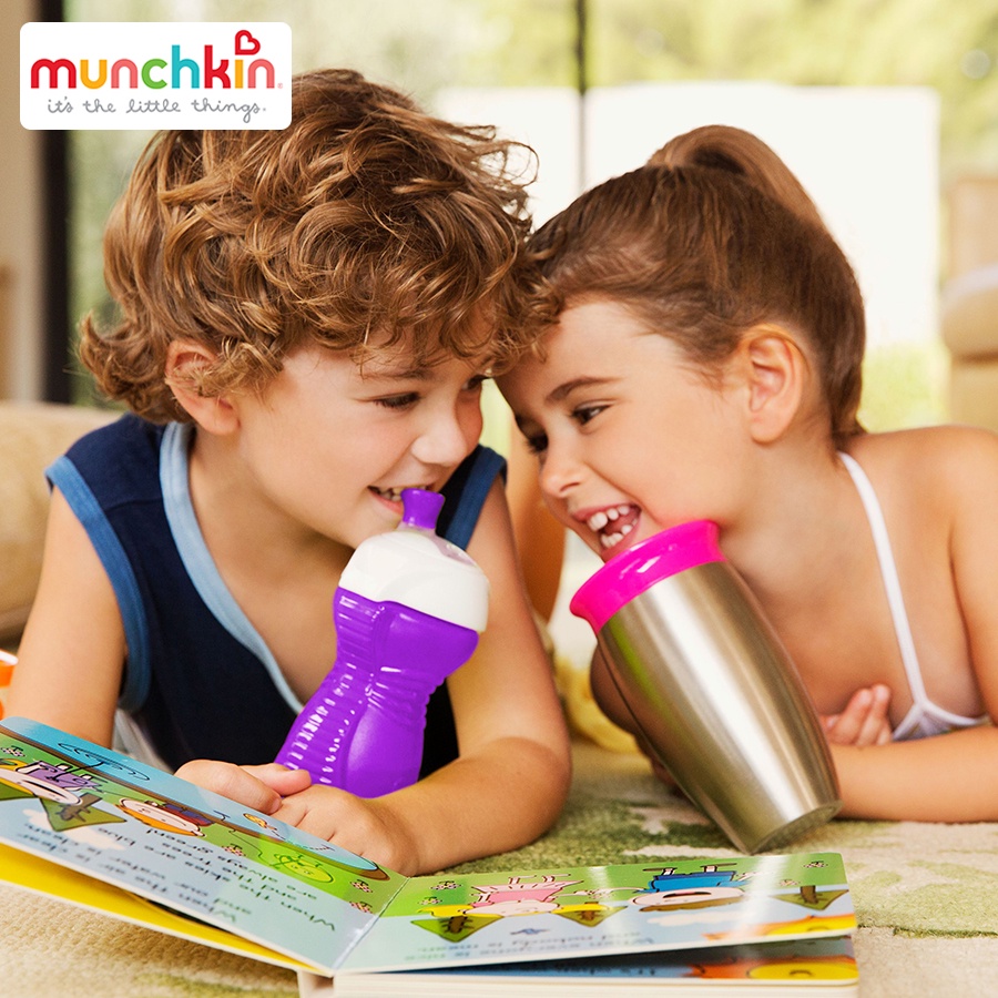 Cốc tập uống CL Munchkin có ống hút silicone MK15424