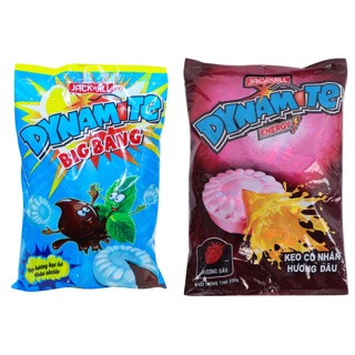 Kẹo DYNAMITE bạc hà nhân socola và tăng lực nhân dâu gói 330g