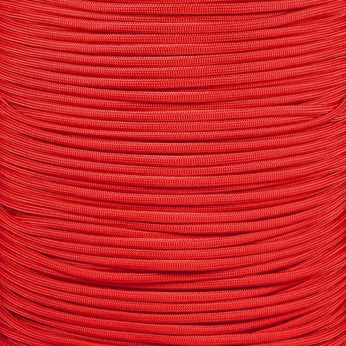 (Combo 5 mét ) Dây dù Paracord - Màu Đỏ tươi Imperial Red 550 - 4mm