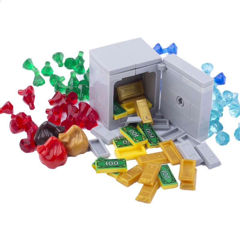 Bộ Đồ Chơi Lắp Ráp Lego An Toàn Hình Hộp Kho Báu Kim Cương Màu Vàng / Bạc Độc Đáo