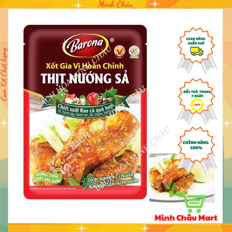 Sốt Gia Vị Hoàn Chỉnh Thịt Nướng Sả Barona Gói 80g