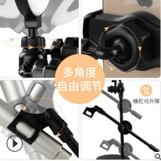Đèn livestream 4in1 để bàn có chân đỡ micro livestream 2 kẹp điện thoại - bộ giá đỡ điện thoại livestream 4in1