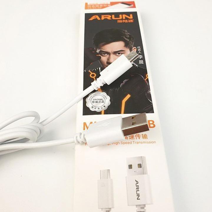 Dây Cáp sạc Arun MicroUSB dành cho Các Dòng Android dài 1m,Dây Chính Hiệu Sạc Nhanh