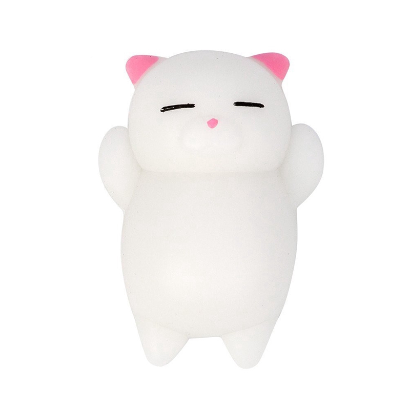 Hot 1Pcs Squishy Toy Mini Cat Squishy Mochi Soft Quishy Stress Relief Animal Toys ICE