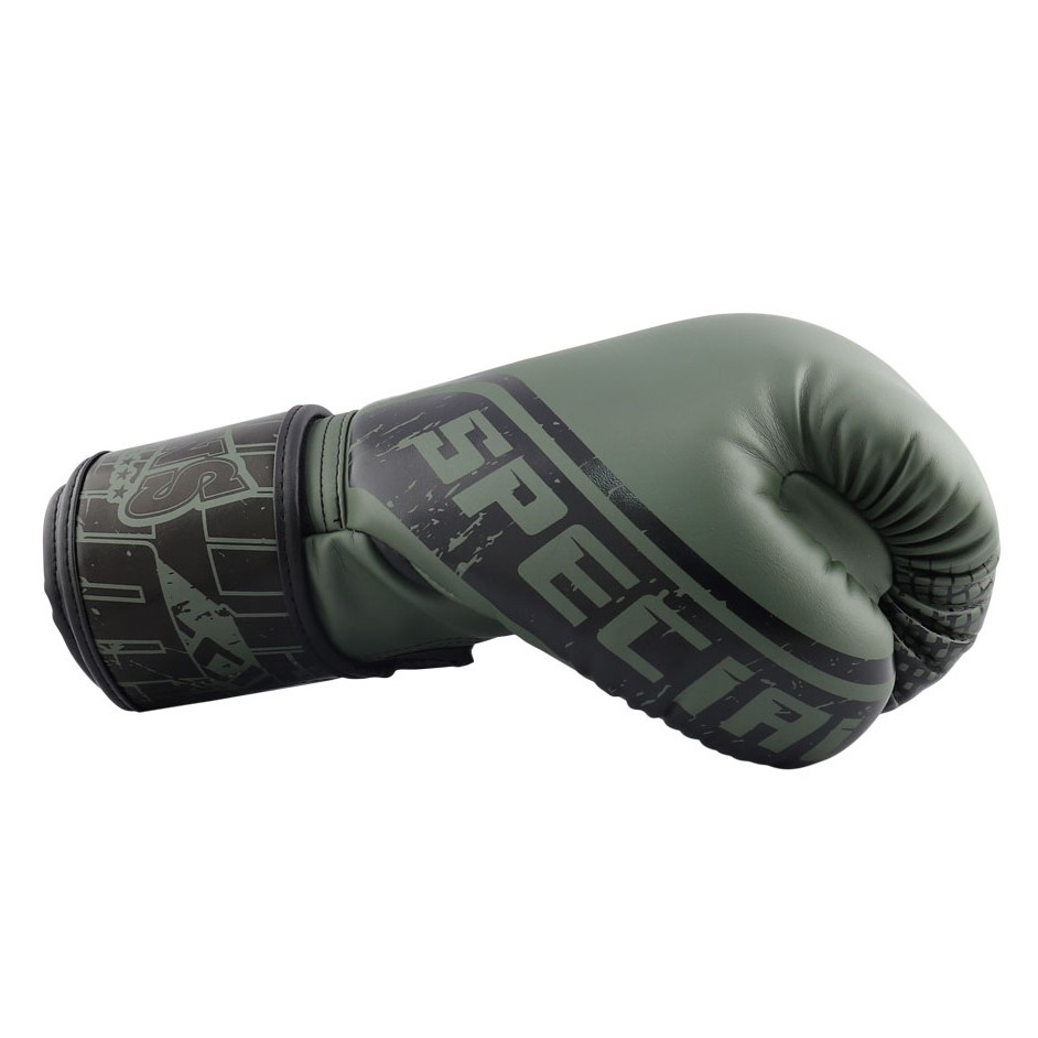 Găng tay boxing Twins FBGVS12-TW7 New PU Velcro - Black/Olive